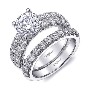Coast Double Row Diamond Engagement Ring