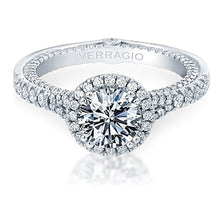 Verragio Halo Split Shank Engagement Ring