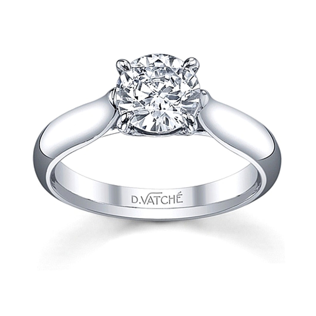 Vatche Solitaire Tapered X Prong Engagement Ring