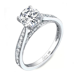 Sylvie Pave Diamond Engagement Ring