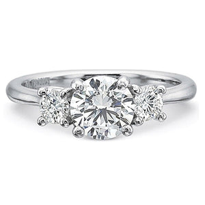 Precision Set Three Stone Diamond Engagement Ring Setting