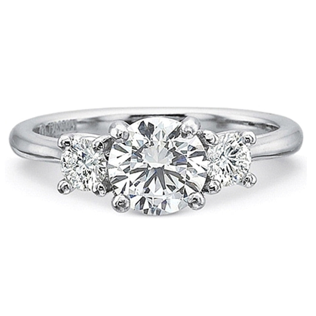 Precision Set Three Stone Diamond Engagement Ring Setting