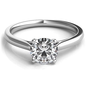 Four Prong Basket Solitaire Diamond Engagement Ring