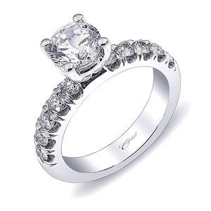 Coast Pave Diamond Engagement Ring