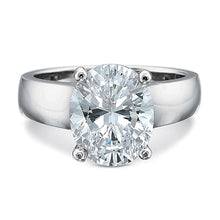 Precision Set Solitaire Wide Shank Diamond Engagement Ring