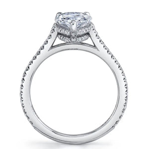 Sylvie Pear Shaped Classic Hidden Halo Engagement Ring