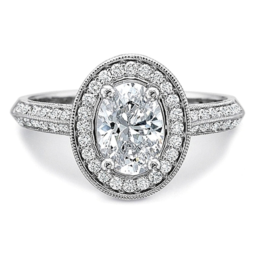 Precision Set Knife Edge Diamond Engagement Ring