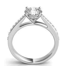 Graduated Pave Diamond Engagement