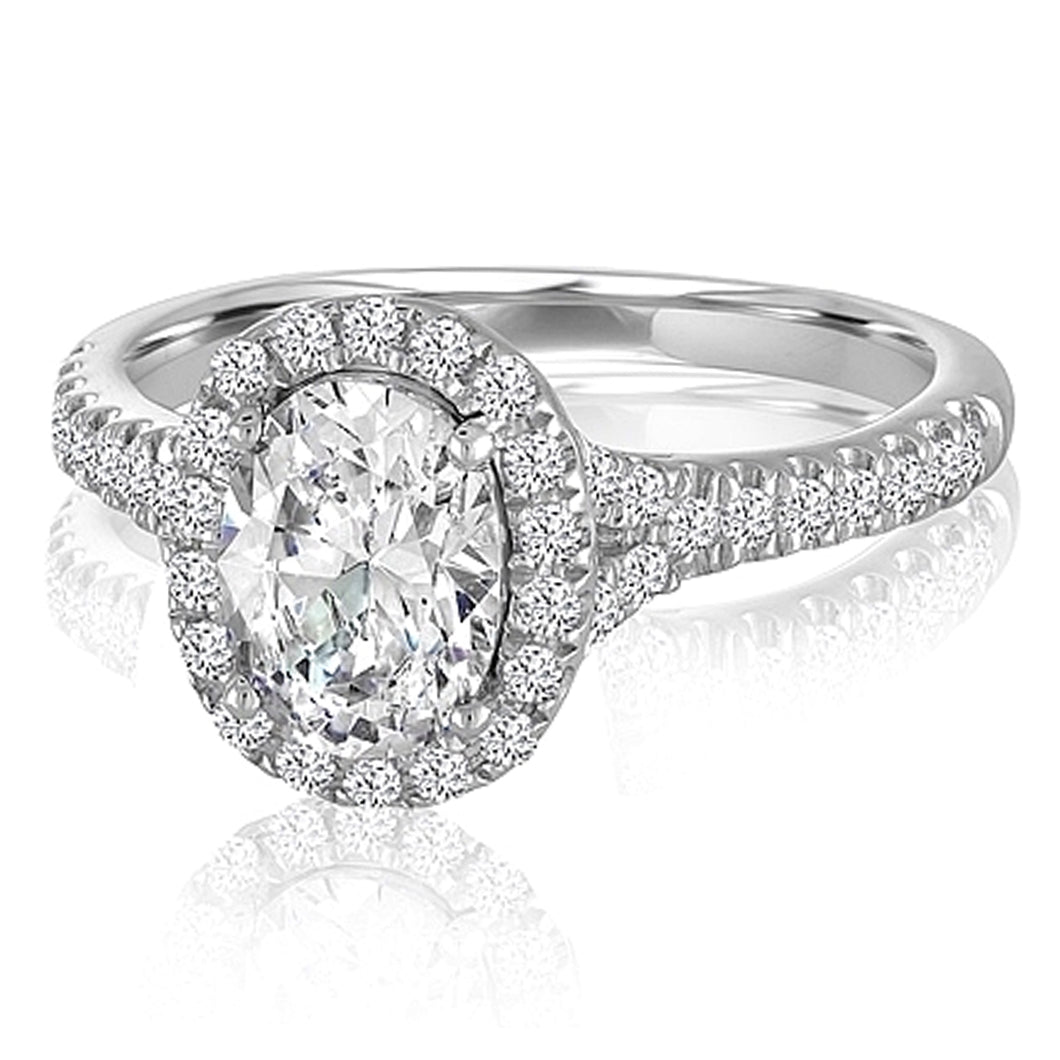 Signature Pave Halo Diamond Engagement Ring
