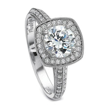 Precision Set Knife Edge Diamond Engagement Ring