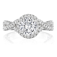 Henri Daussi Pave Twist Diamond Engagement Ring