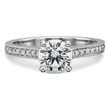 Precision Set Flush Fit Milgrain Diamond Engagement Ring
