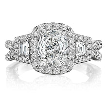 Henri Daussi Split Shank Diamond Engagement Ring