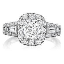 Henri Daussi Baguette Diamond Engagement Ring