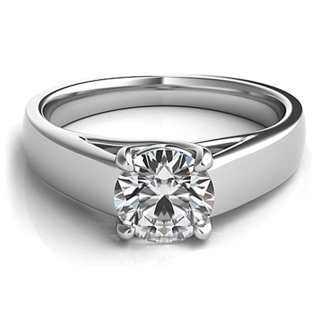Trellis Diamond Solitaire Engagement Ring
