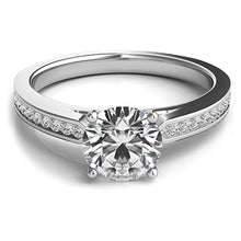 Round Brilliant Petite Channel-Set Diamond Engagement Ring