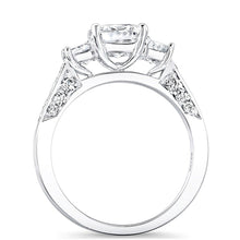 3-Stone Princess Cut Diamond Engagement ring