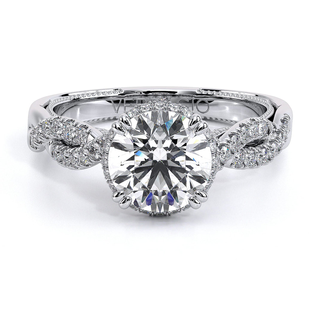 Verragio Twisted Shank Halo Diamond Engagement Ring