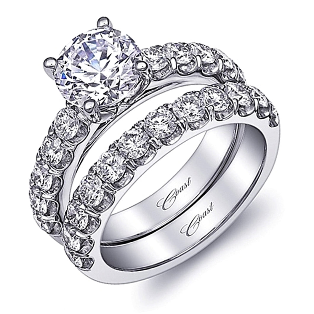 Coast Pave Diamond Engagement Ring