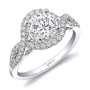 Coast Twist Shank Diamond Engagement Ring