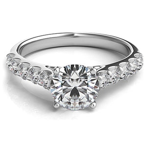 Common Prong Round Brilliant Diamond Engagement Ring
