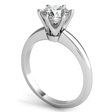 Six Prong Diamond Solitaire Engagement Ring