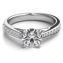 Graduated Pave Diamond Engagement