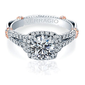 Verragio Halo Split Shank Engagement Ring