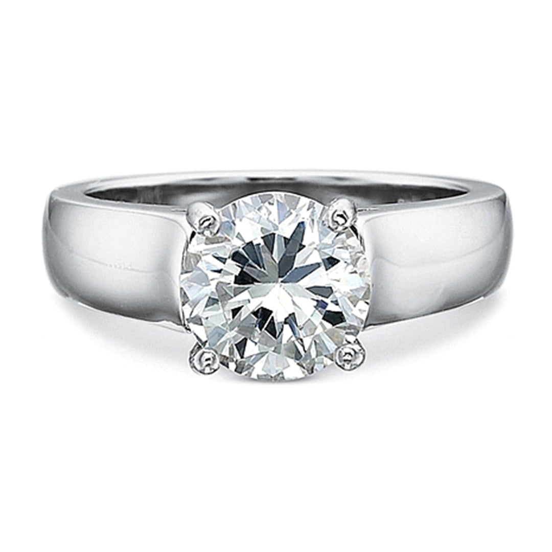 780124W Precision Set Solitaire Wide Shank Diamond Engagement