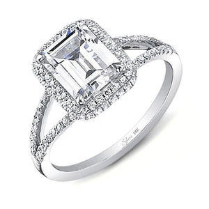 Sylvie Split Shank Diamond Engagement Ring