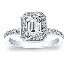Micro-Pave Diamond Halo Engagement Ring