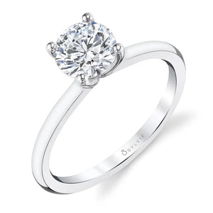 Sylvie Round Cut Solitaire Engagement Ring