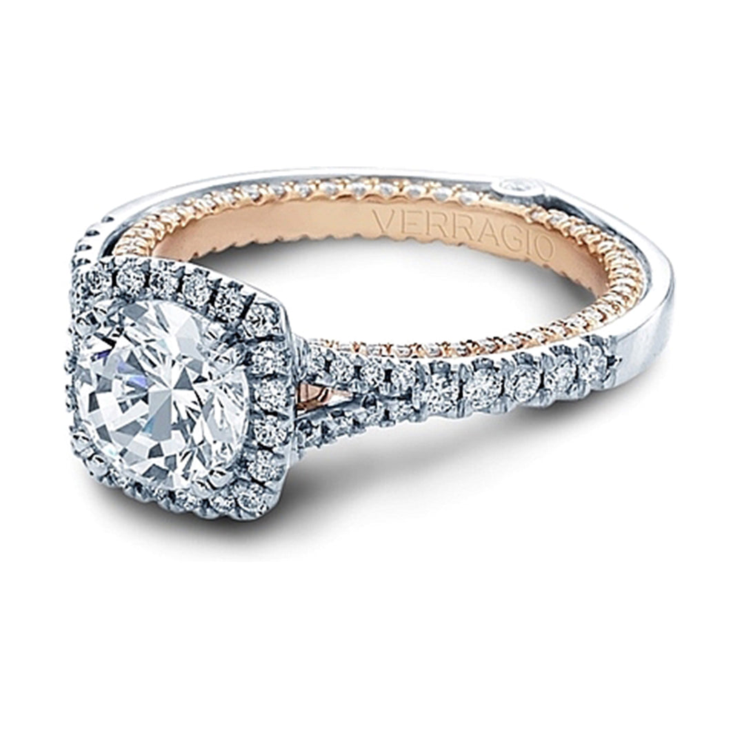 Verragio Halo Split Shank Engagement Ring