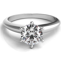 Six Prong Diamond Solitaire Engagement Ring