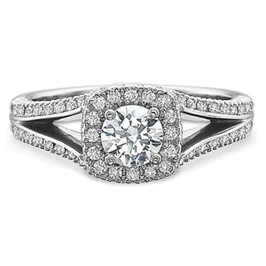 Precision Set Split Shank Diamond Engagement Ring
