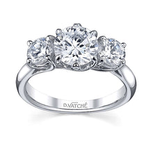 Vatche Three Stone .50ct Crown Engagement Ring