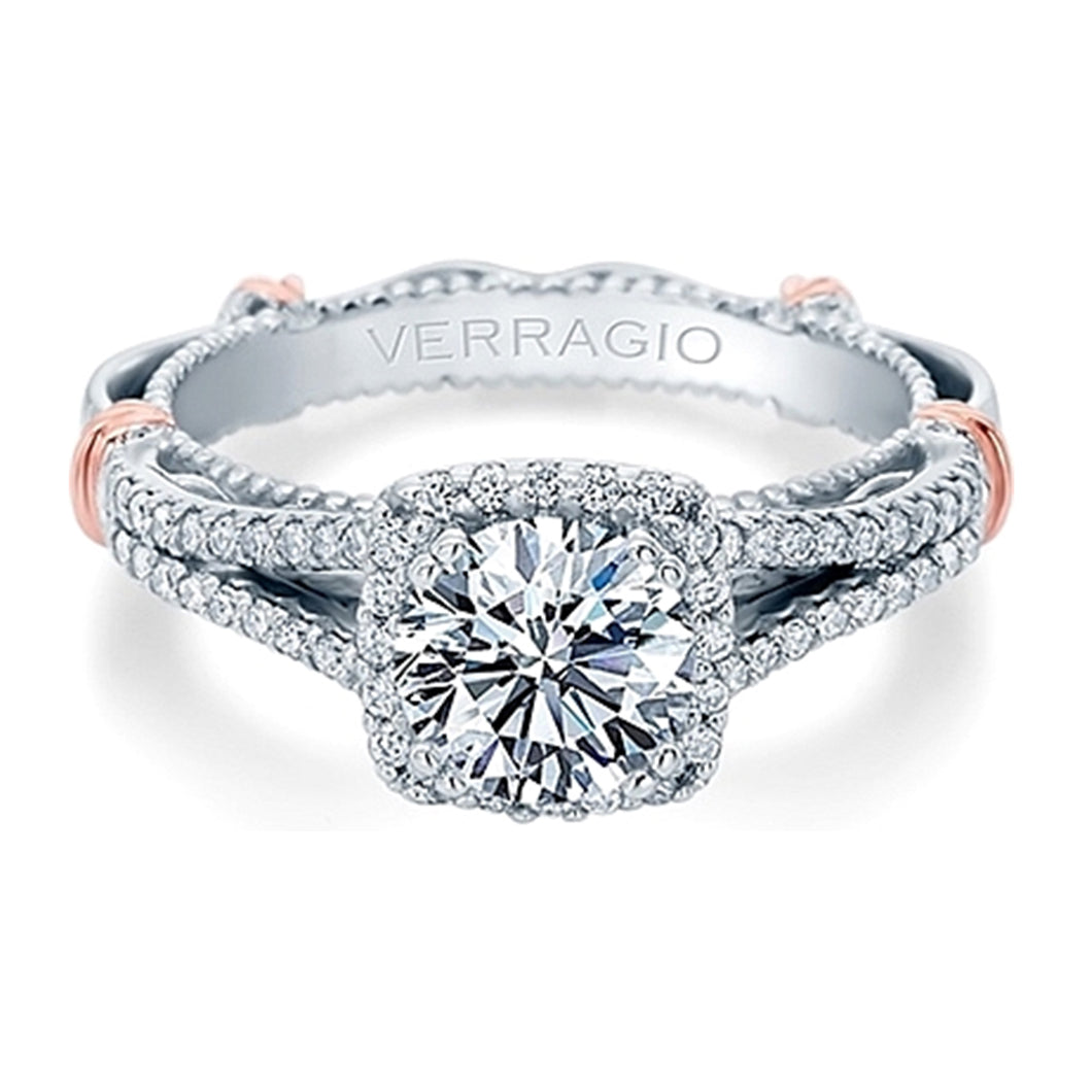 Verragio Halo Split Shank Engagement Ring