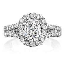 Henri Daussi Split Shank Diamond Engagement Ring