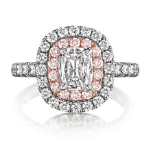 Henri Daussi Double Halo Diamond Engagement Ring