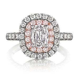 Henri Daussi Double Halo Diamond Engagement Ring
