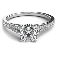 Split Shank Pave Diamond Engagement Ring