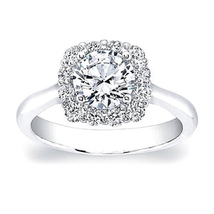 Coast Diamond Cushion Halo DIamond Engagement Ring