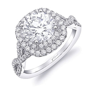 Coast Twist Shank Diamond Engagement Ring