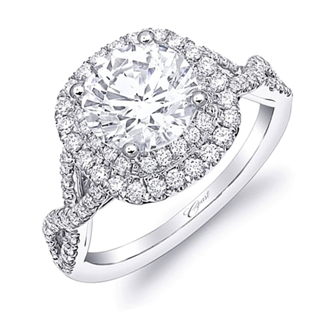 Coast Twist Shank Diamond Engagement Ring