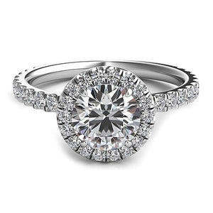 Round Halo Diamond Engagement Ring