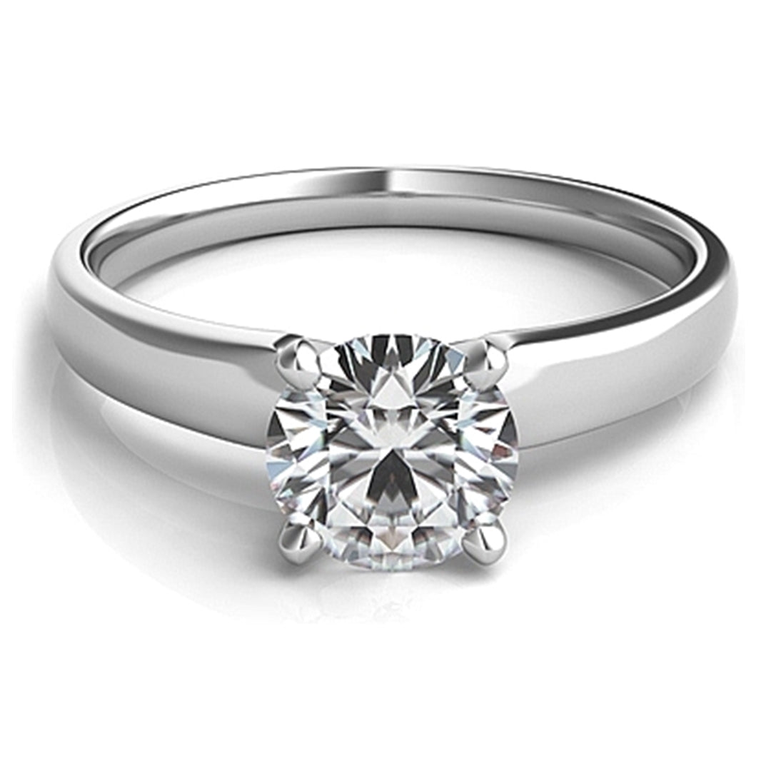SNT88B Tapered Four Prong Diamond Solitaire Engagement Ring