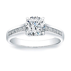 Vatche Channel Set X Prong Engagement Ring