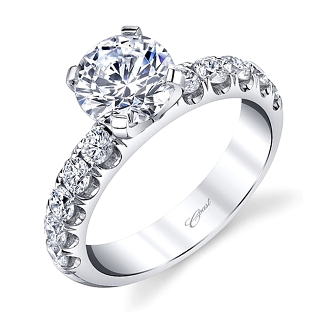 Coast Fishtail Set Diamond Engagement Ring