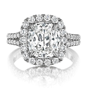 Henri Daussi Split Shank  Diamond Engagement Ring