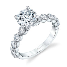 Sylvie Round Cut Single Prong Engagement Ring